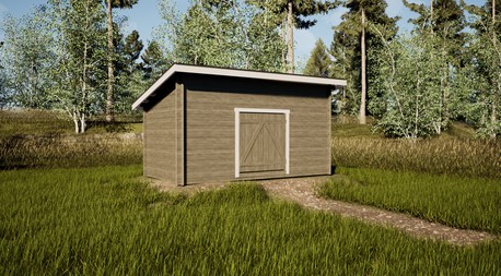 Pihavarasto P10 Hirsitalli 10m2 LP-GARDEN